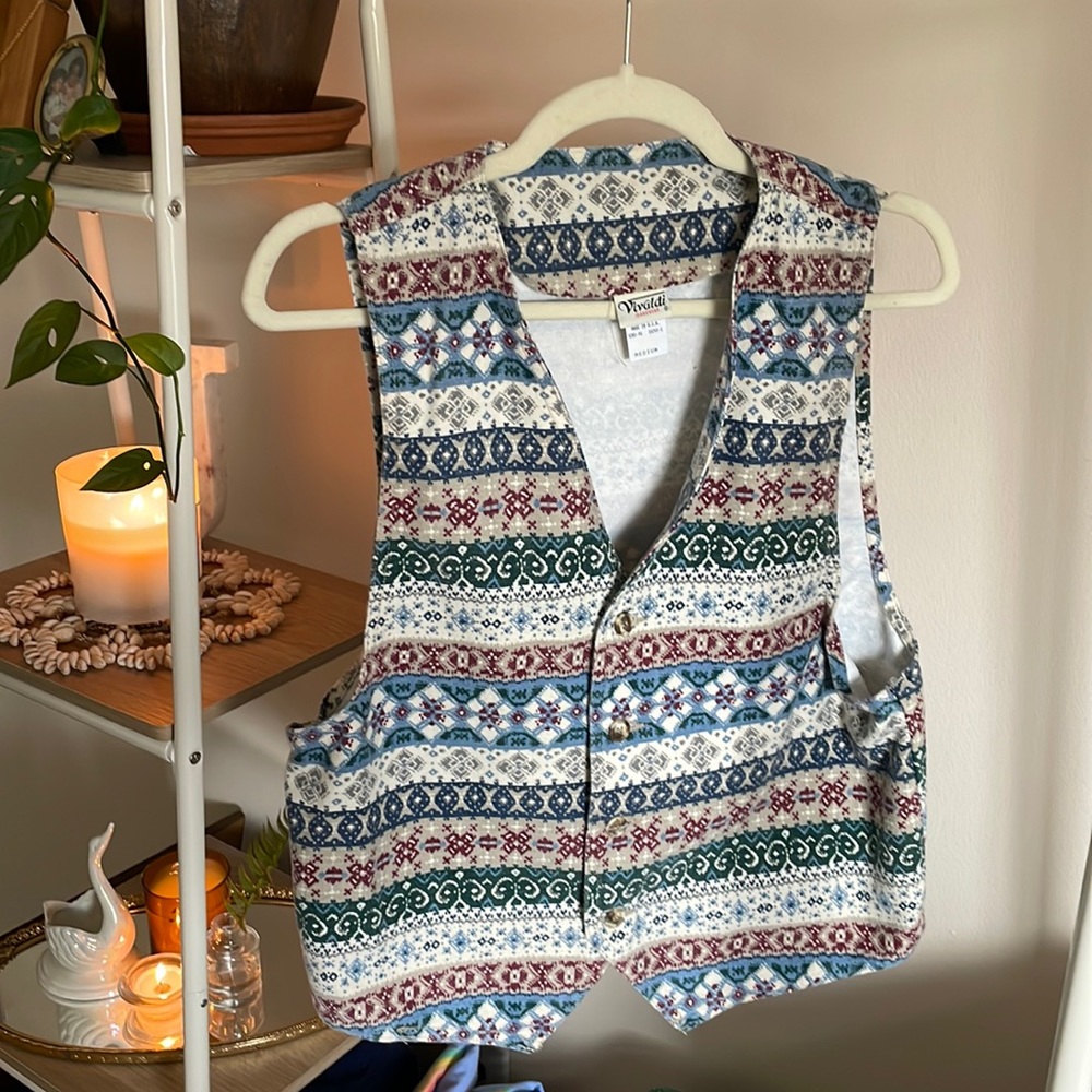 🦅 Vintage Stuffed Shirt Vivaldi Jeanswear Prairie Western Vest